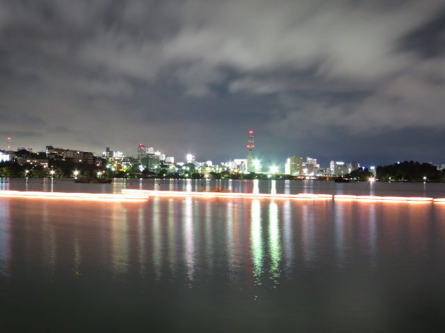 水戸市千波湖灯ろう流し