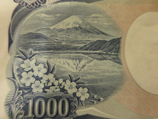 本栖湖　千円札