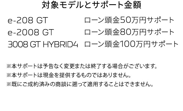 🚙e-208・ｅ2008・3008GT HYBRIDにお得なサポートです🚙